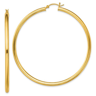 Sterling Silver Gold-Tone Polished Hoop Earrings (Style QE13151)
