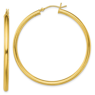 Sterling Silver Gold-Tone Polished Hoop Earrings (Style QE13160)