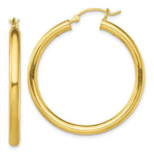 Sterling Silver Gold-Tone Polished Hoop Earrings (Style QE13162)