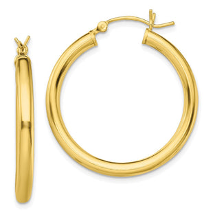 Sterling Silver Gold-Tone Polished Hoop Earrings (Style QE13164)
