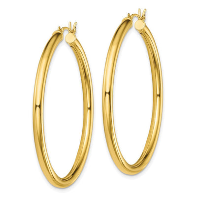 Sterling Silver Gold-Tone Polished Hoop Earrings, 45 x 3mm