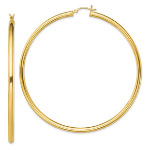 Sterling Silver Gold-Tone Polished Hoop Earrings (Style QE13170)