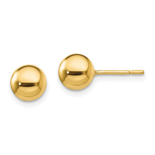 Sterling Silver Gold-Tone Polished Ball Post Earrings (Style QE13333)