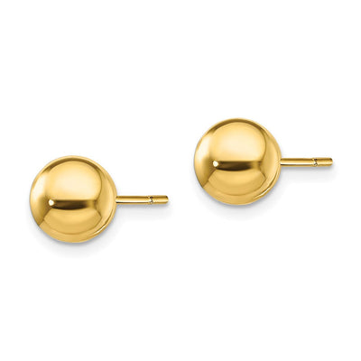 Sterling Silver Gold-Tone Polished Ball Post Earrings, 8 x 8mm