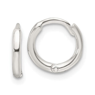 Sterling Silver Polished Hinged Hoop Earrings (Style QE16963)