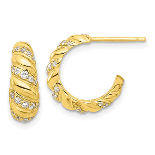 Sterling Silver Earrings Style QE17168GP - Classique Jewelry Inc.