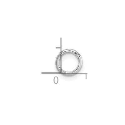 Sterling Silver Rhodium-plated Polished Single Cartilage Hoop Earring, 7.1 x 7.1mm