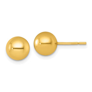 Sterling Silver Gold-Tone Polished Ball Post Earrings (Style QE18037GP)