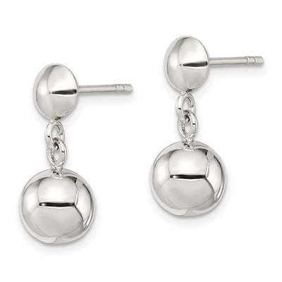 Sterling Silver Dangle Ball Post Earrings