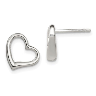 Sterling Silver Heart Earrings (Style QE4180)