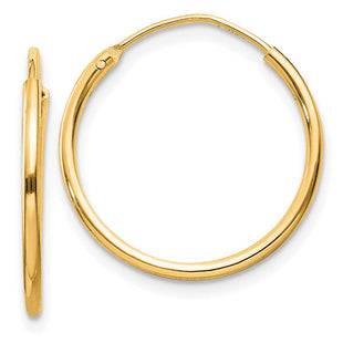 Sterling Silver Flash Gold-plated Endless Hoop Earrings (Style QE4350GP)