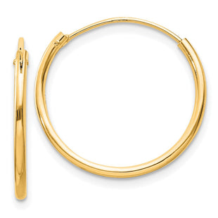 Sterling Silver Flash Gold-plated Endless Hoop Earrings (Style QE4351GP)