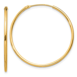Sterling Silver Flash Gold-plated Endless Hoop Earrings (Style QE4356GP)