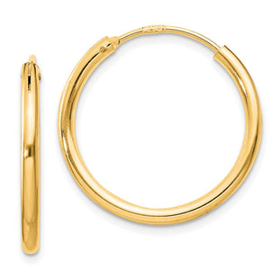 Sterling Silver Flash Gold-plated Endless Hoop Earrings (Style QE4368GP)