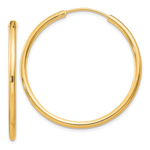 Sterling Silver Flash Gold-plated Endless Hoop Earrings (Style QE4371GP)