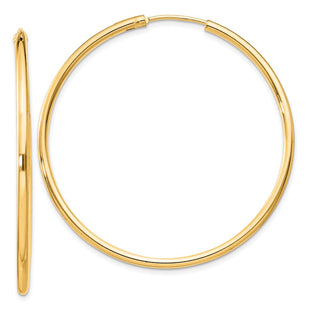 Sterling Silver Flash Gold-plated Endless Hoop Earrings (Style QE4373GP)