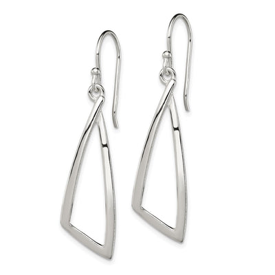 Sterling Silver Polished Fancy Dangle Earrings, 47 x 10mm