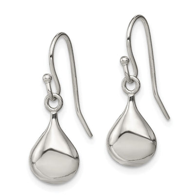 Sterling Silver Shepherd Hook Earrings, 26 x 8mm