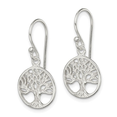 Sterling Silver Shepherd Hook Earrings, 38 x 13mm