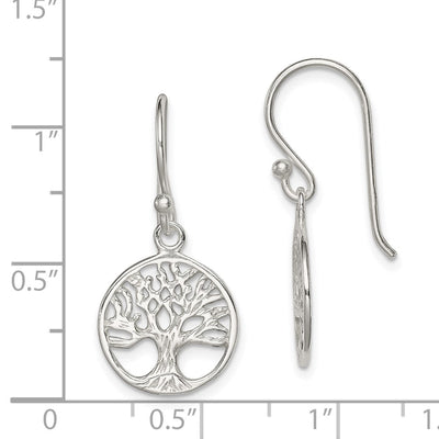 Sterling Silver Shepherd Hook Earrings, 38 x 13mm