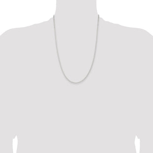Sterling Silver Beveled Curb Chain (Style QFB060-24)