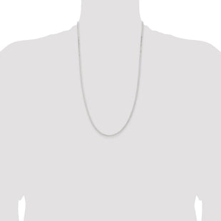 Sterling Silver Beveled Curb Chain (Style QFB060-26)