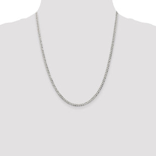 Sterling Silver Beveled Curb Chain (Style QFB080-22)