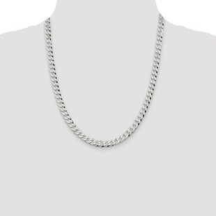 Sterling Silver Beveled Curb Chain (Style QFB180-22)
