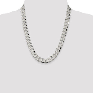 Sterling Silver Beveled Curb Chain (Style QFB300-22)
