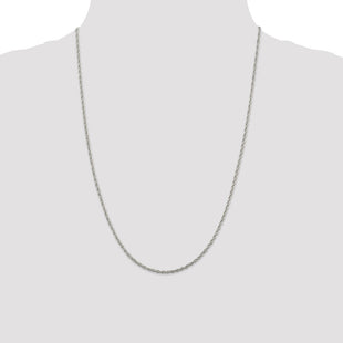 Sterling Silver Loose Rope Chain (Style QFC100-24)