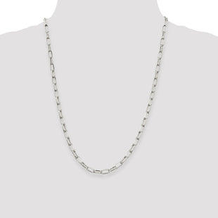 Sterling Silver Elongated Open Link Chain (Style QFC102-24)
