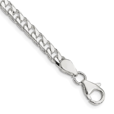 Sterling Silver Polished Curb Bracelet, 7 x 5mm