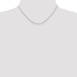 Sterling Silver Elongated Open Link Chain (Style QFC155-16)