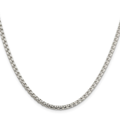Sterling Silver Round Box Chain, 18 x 3.6mm