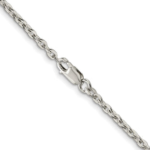 Sterling Silver Flat Link Cable Chain (Style QFC197-20)