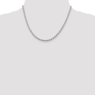 Sterling Silver Flat Rope Chain (Style QFC204-18)