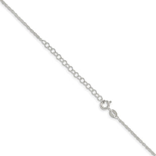 Sterling Silver Loose Rope Chain w/2in ext. (Style QFC207E-18)