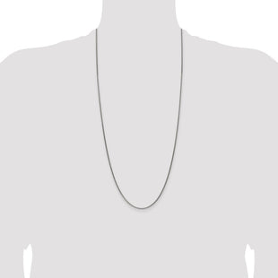 Sterling Silver Antiqued Solid Square Spiga Chain (Style QFC215-30)
