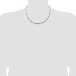 Sterling Silver Flat Rope Chain (Style QFC223-18)