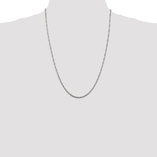 Sterling Silver Loose Rope Chain (Style QFC45-24)