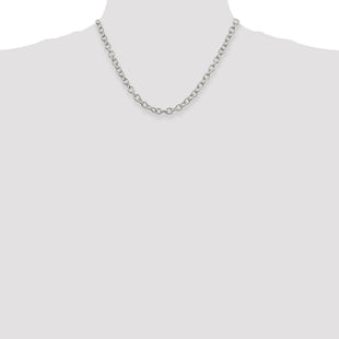 Sterling Silver Fancy Patterned Rolo Chain (Style QFC48-18)