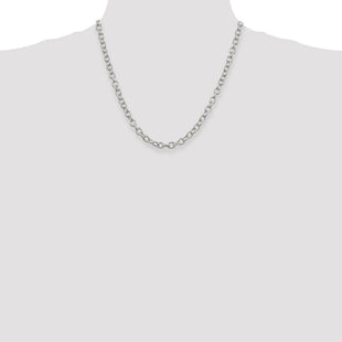 Sterling Silver Fancy Patterned Rolo Chain (Style QFC48-20)