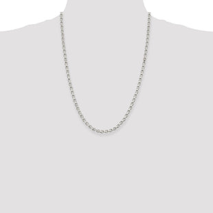 Sterling Silver Diamond-cut Rolo Chain (Style QFC50-24)