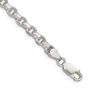Sterling Silver Diamond-cut Rolo Chain (Style QFC50-8)