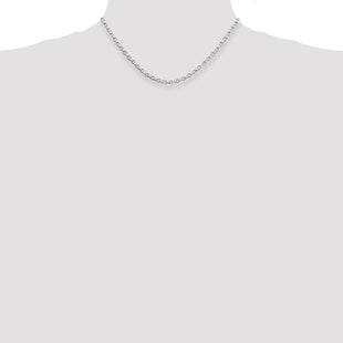 Sterling Silver Diamond-cut Rolo Chain (Style QFC51-16)