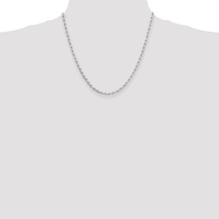 Sterling Silver Diamond-cut Rolo Chain (Style QFC51-20)