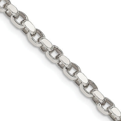 Sterling Silver Diamond-cut Rolo Chain, 16 x 3.5mm