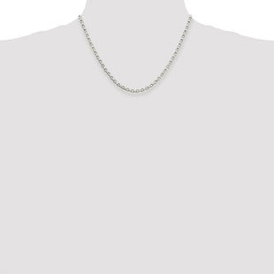 Sterling Silver Rhodium-plated Diamond-cut Rolo Chain (Style QFC51R-18)