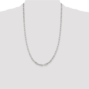 Sterling Silver Elongated Open Link Chain (Style QFC54-26)