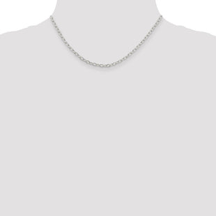 Sterling Silver Oval Cable Chain (Style QFC72-16)